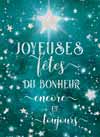 Carte de souhaits sans texte - Joyeuses fêtes étoilées